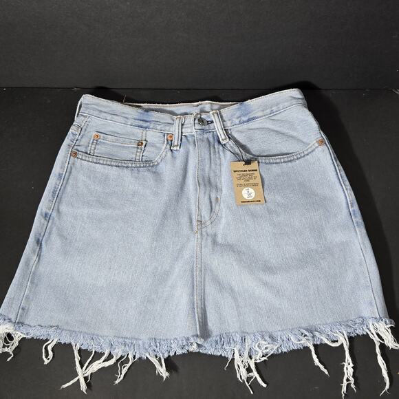 Levi's Light Blue Denim Mini Skirt - Picture 1 of 10